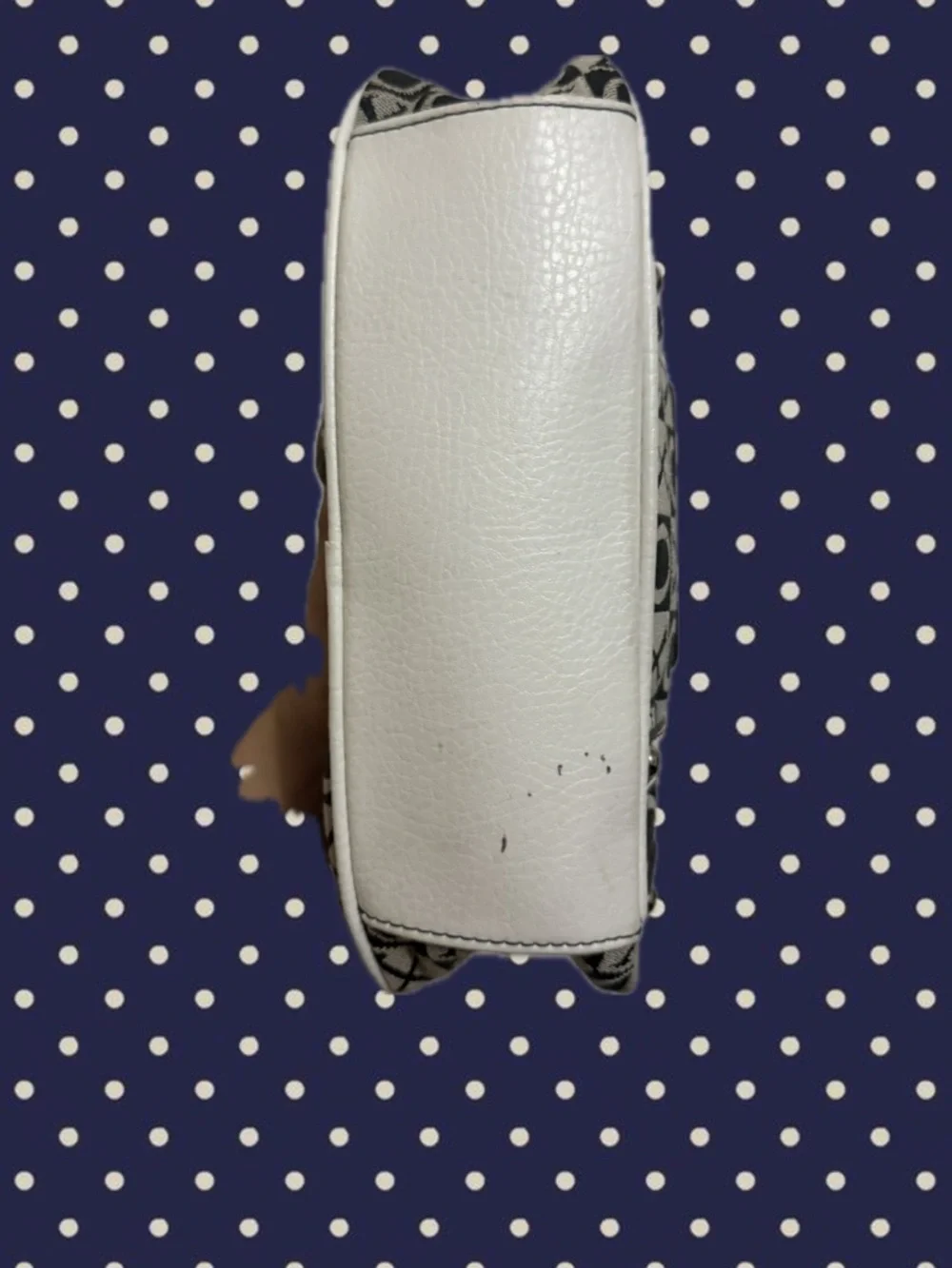 XOXO Navy and White Logo Jacquard Shoulder Bag - Picture 3 of 3